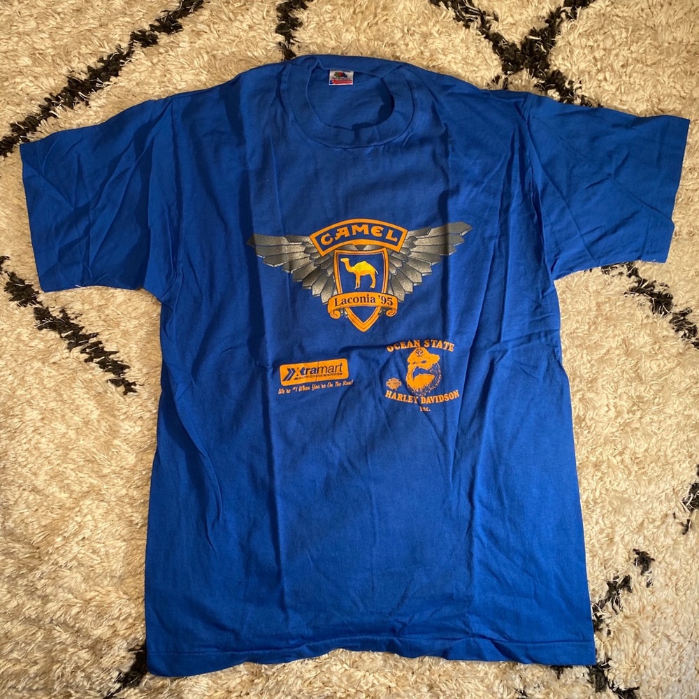 NWOT Vintage Camel Cigarette Blue T-shirt